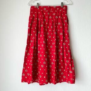 Cambridge Dry Goods sz 12 VINTAGE‎ 100% cotton midi A-line skirt